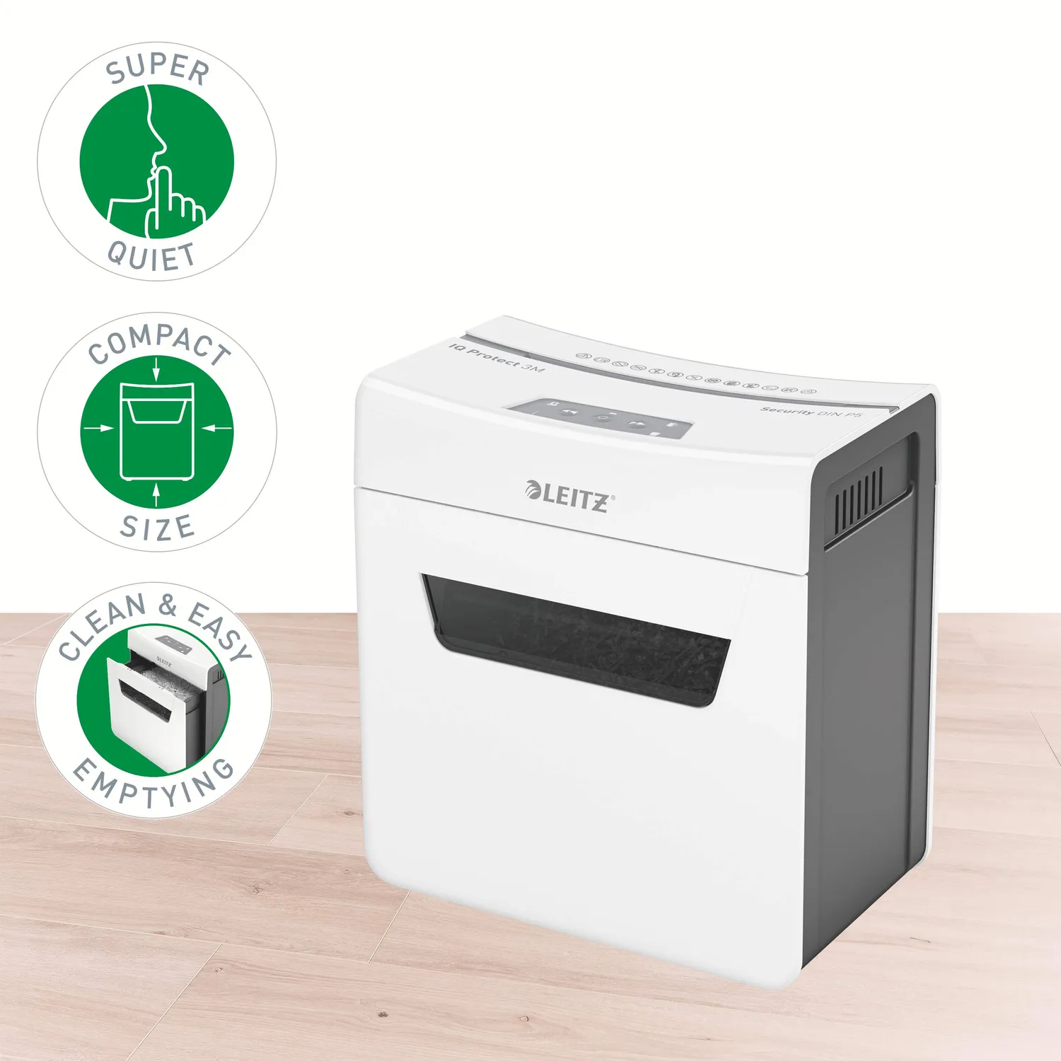 Leitz IQ Protect 80930000 distruggidocumenti micro P-5 10 litri