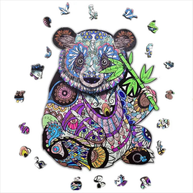 ACROPAQ Puzzle Legno Panda 200 Pezzi A3 420x297 mm