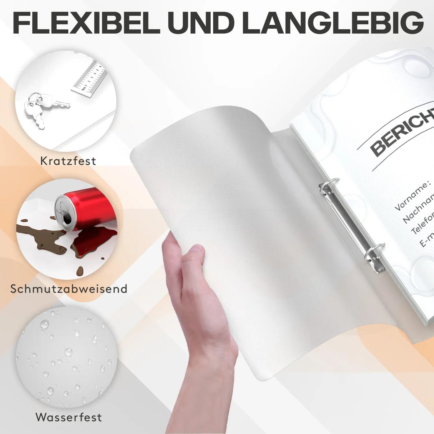 ACROPAQ raccoglitore A4 2 anelli 35 mm bianco 5 pezzi