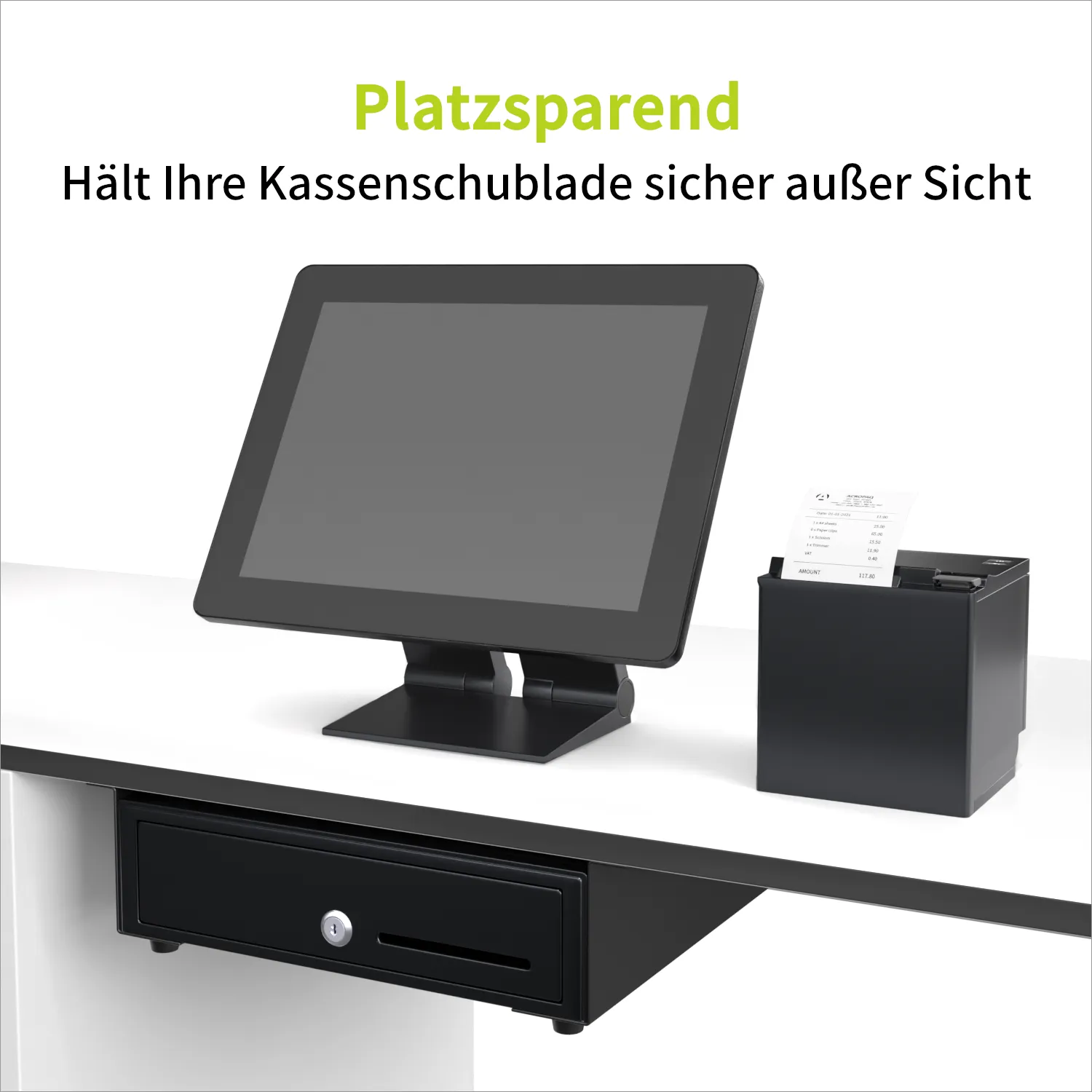 ACROPAQ staffe sospensione cassetto cassa 33 cm sotto banco