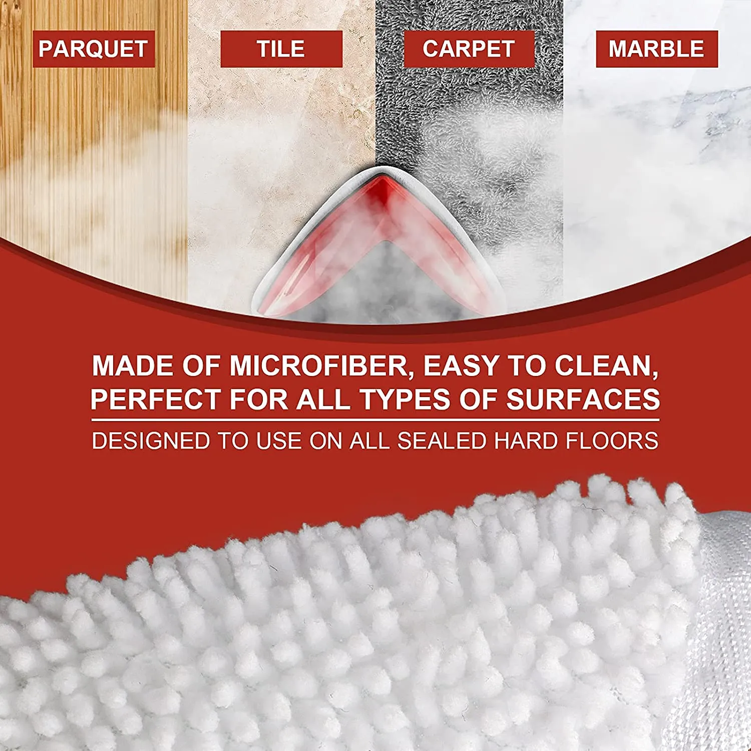 ABClife ricambi mop Vileda Steam 8 pz microfibra
