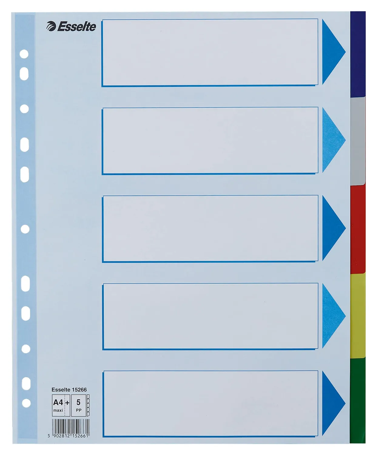 Esselte 20647 intercalari A4 Maxi 6 tasti traslucidi