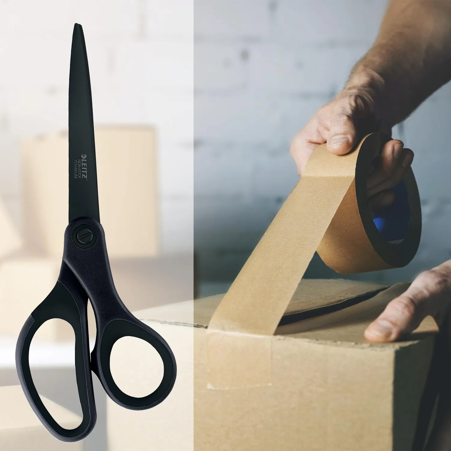 Leitz forbici titanio 20,5 cm nere antiaderenti precisione
