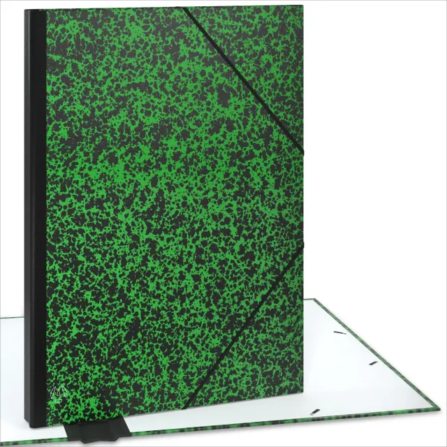 ACROPAQ Cartella Portadisegni A2 52x72 cm Verde con Elastici