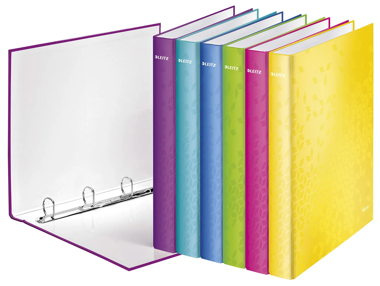 Leitz WOW 42410023 Raccoglitore 2 Anelli Rosa A4