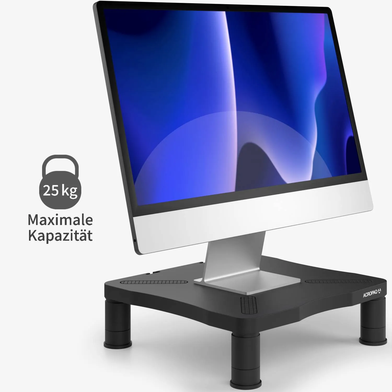 Acropaq AR300 supporto monitor nero rialzo scrivania