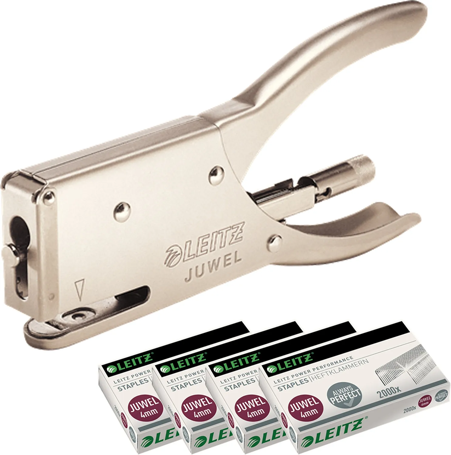 Leitz Ergo WOW cucitrice a pinza Juwel 12 fogli cromo