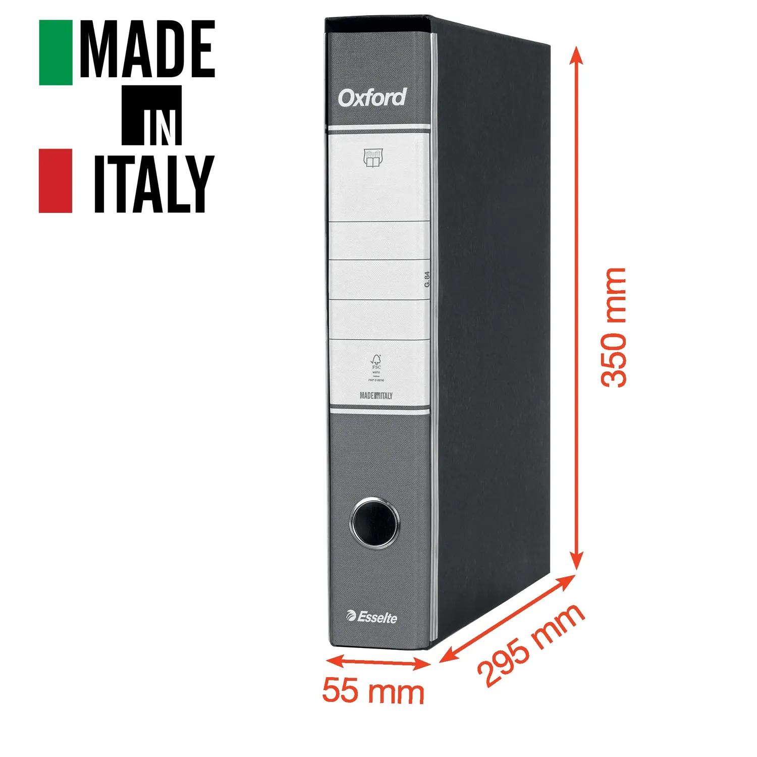 Oxford G84 390784050 registratore protocollo blu dorso 5 cm