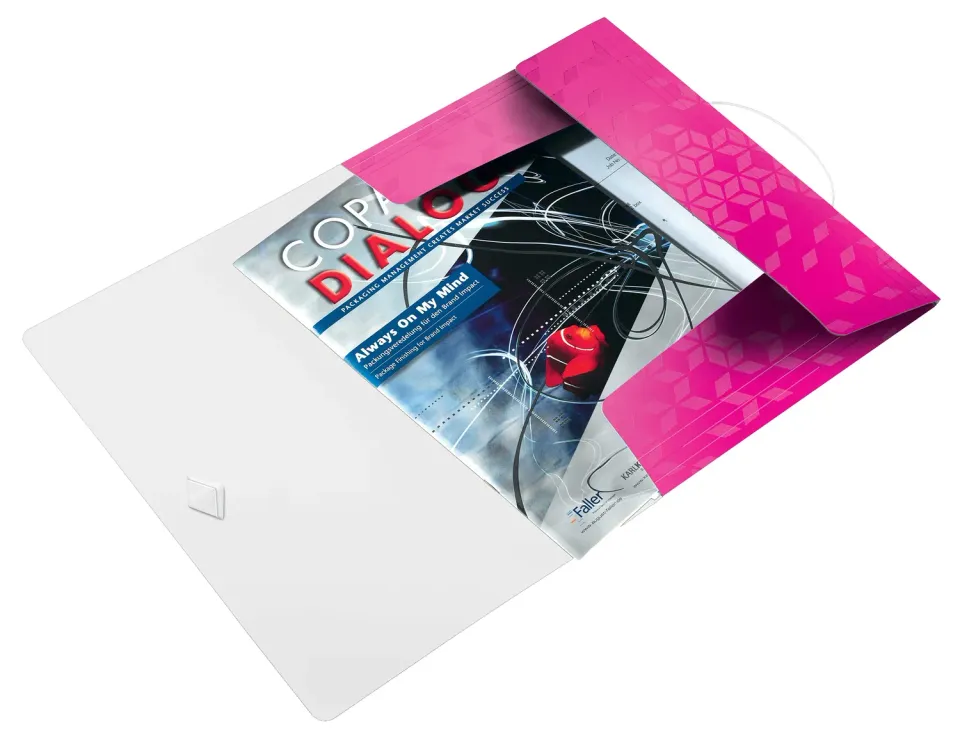 Leitz Ergo WOW cartella 3 lembi A4 fucsia 150 fogli