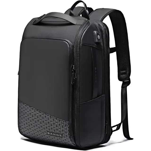ACROPAQ Zaino 45L Nero USB Impermeabile Laptop 15,6"