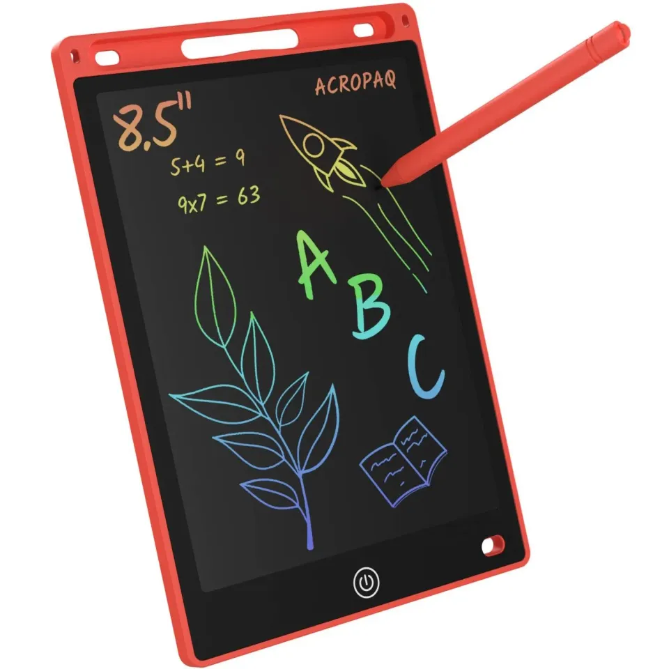 ACROPAQ lavagnetta LCD bambini 8,5 pollici rossa schermo colori