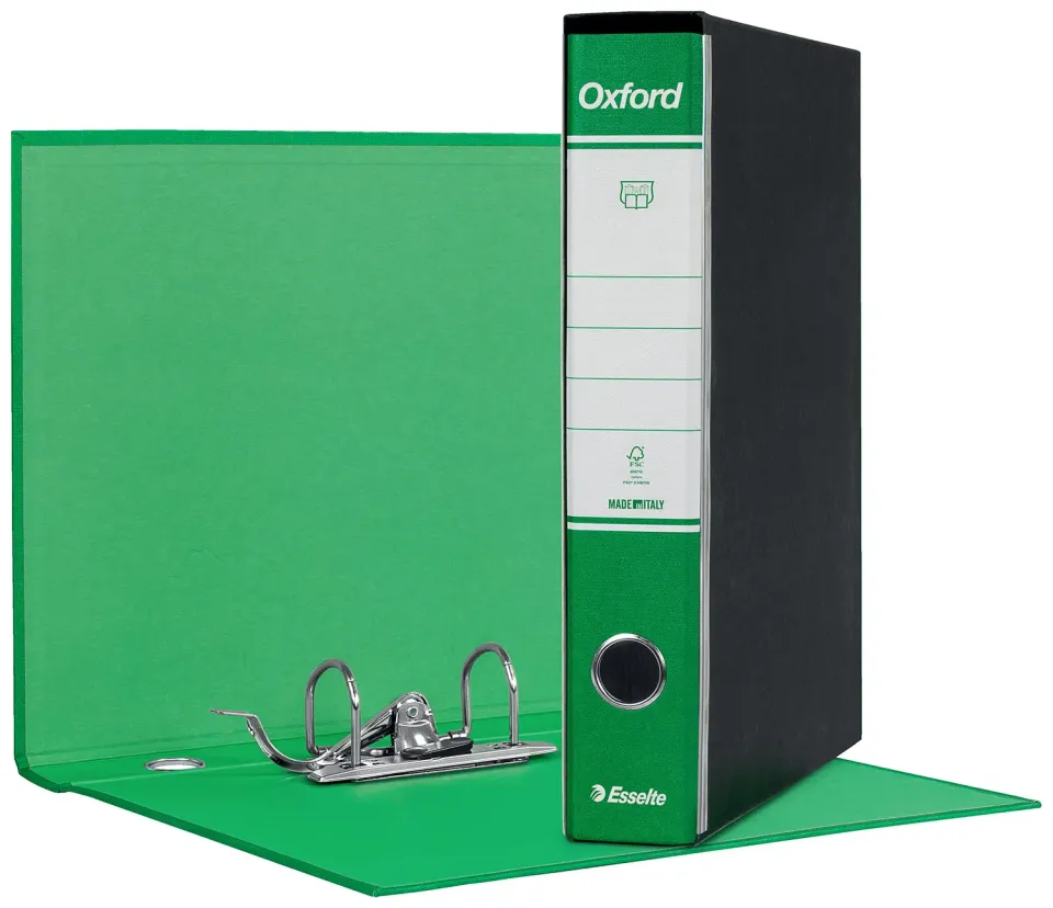 Esselte Oxford G82 registratore verde 5 cm per 300 fogli