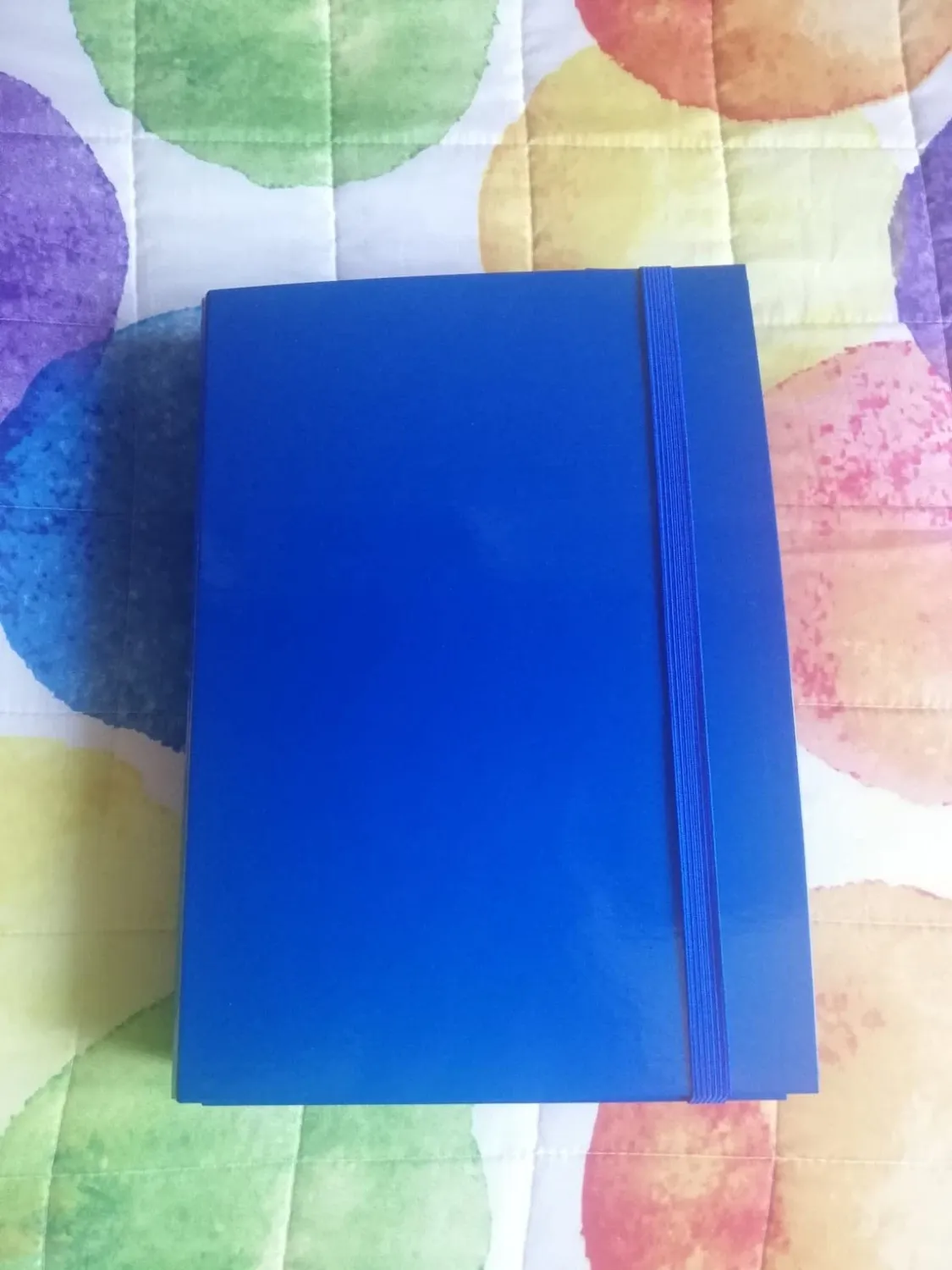 Euro-Cart Classic cartellina portadocumenti elastico blu dorso 10 cm