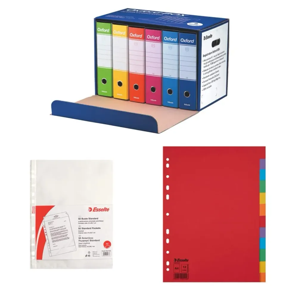 Esselte Oxford G85 raccoglitori A4 set 6 pezzi