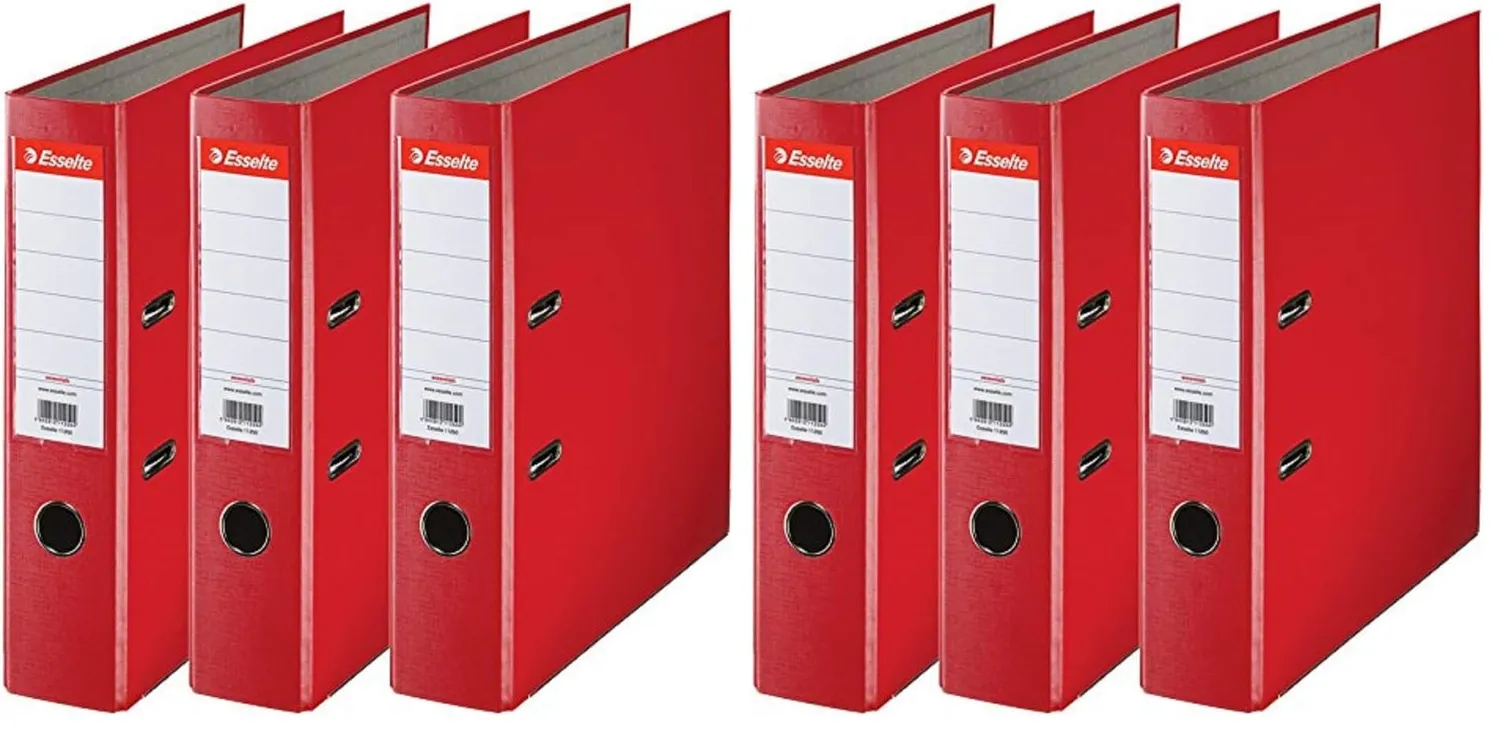 Esselte Essentials D75 Raccoglitore a Leva A4 Nero 3 pezzi