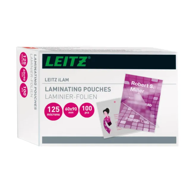 Leitz pouch plastificazione 60x90 mm 125 micron 100 pz
