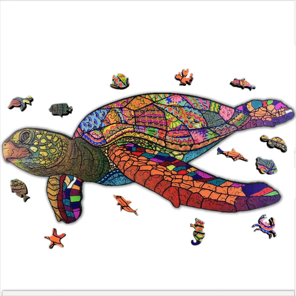 ACROPAQ Puzzle legno Tartaruga 150 pezzi formato A4