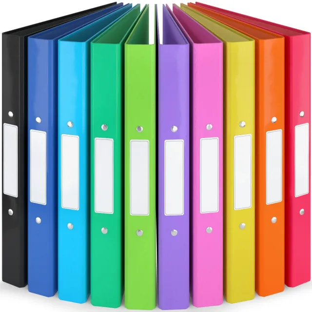 ACROPAQ raccoglitori ad anelli A4 2 anelli 10 pezzi 10 colori