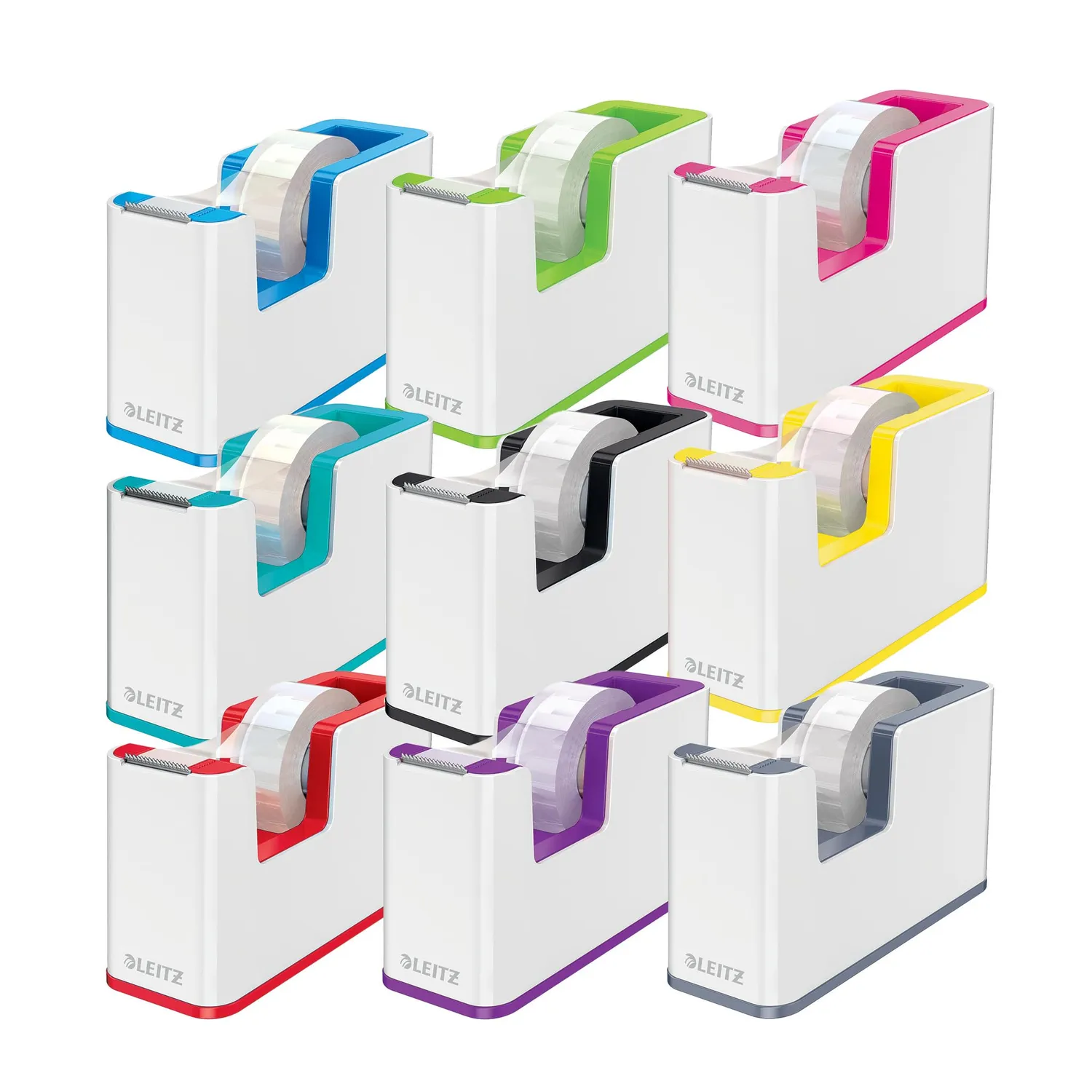 Leitz WOW 53641036 dispenser nastro adesivo bianco blu con rotolo