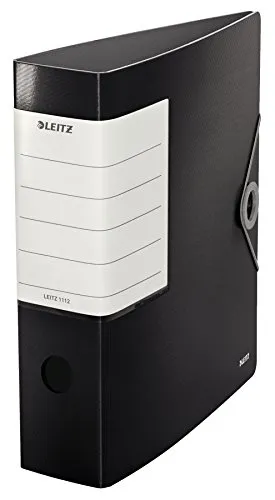 Leitz WOW 11120095 Registratore a Leva Commerciale Dorso 82 mm Nero