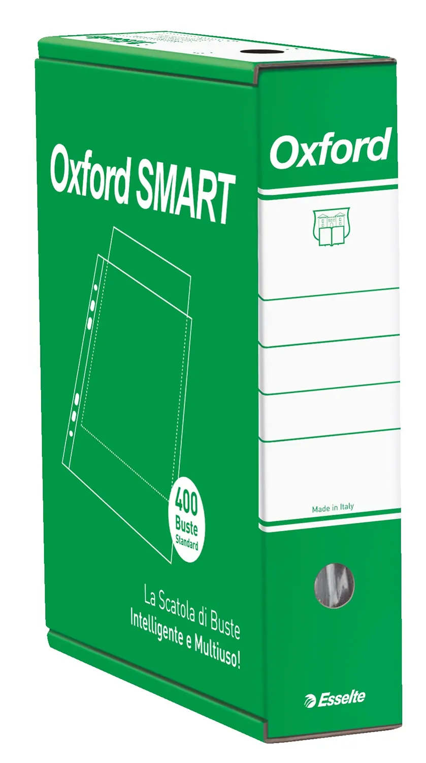 Esselte Oxford Box 6 Registratori A4 + 400 Buste antiriflesso