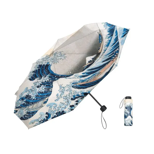 Kaos Hokusai ombrello pieghevole Grande Onda 97 cm