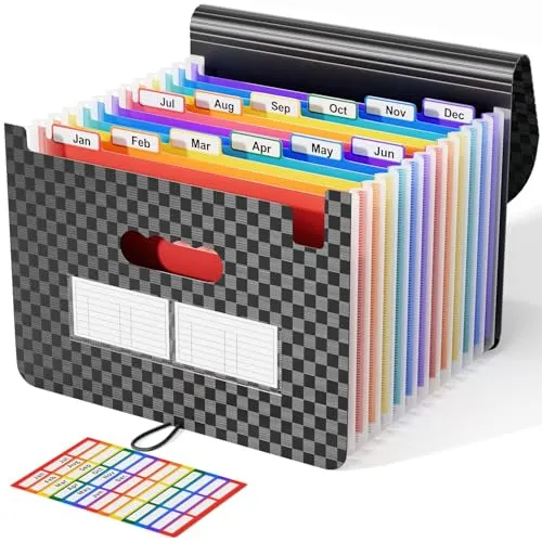 ABClife Organizer Documenti Fisarmonica A4 13 Tasche