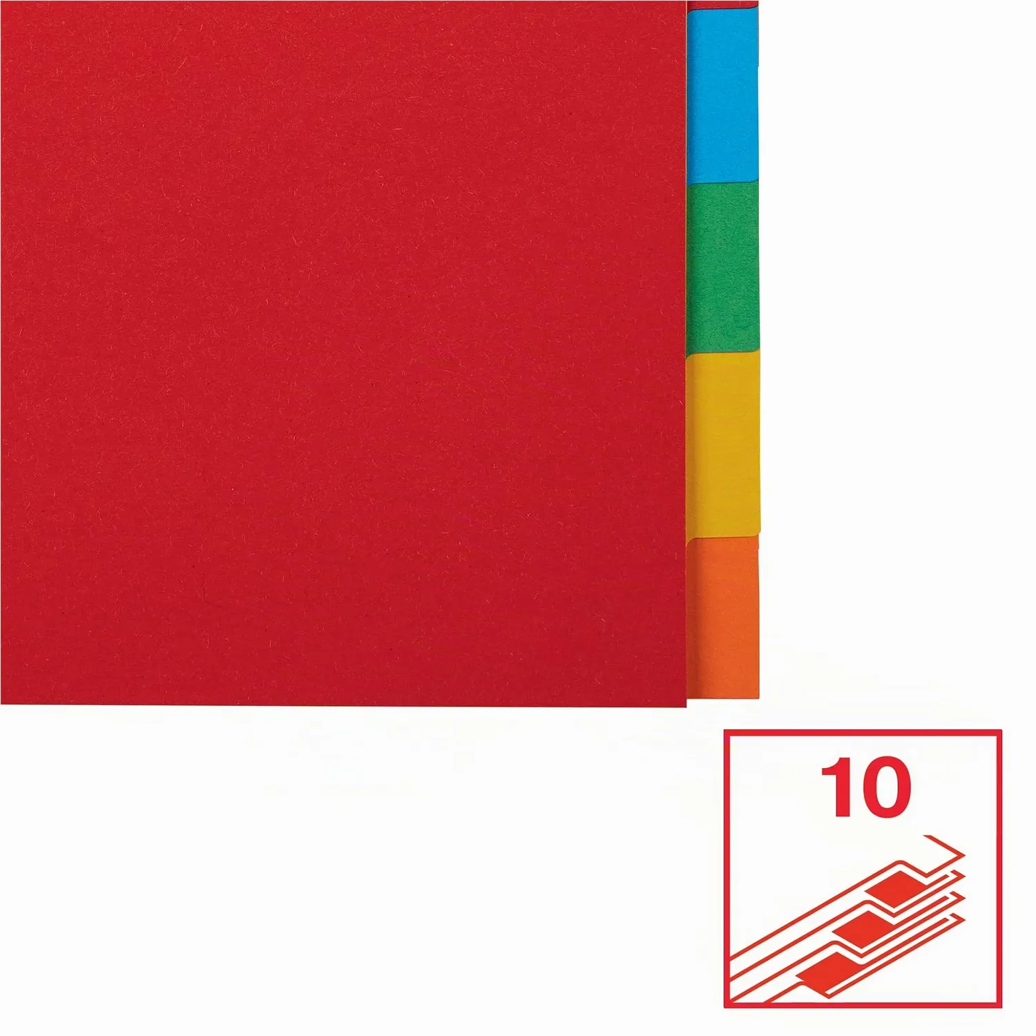 Esselte intercalari A4 colorati 10 pezzi cartoncino riciclato