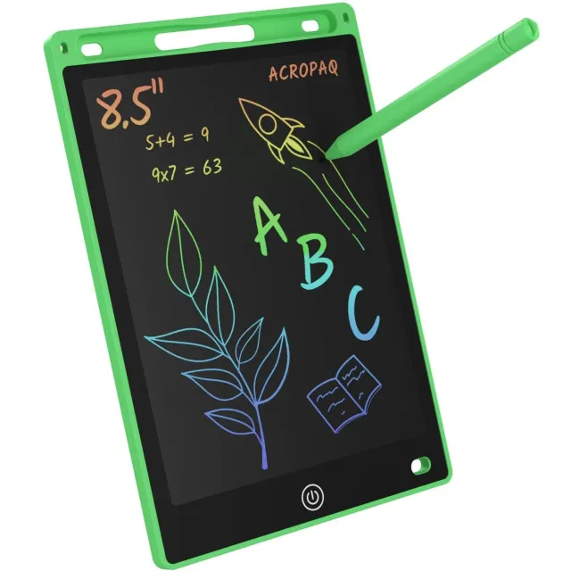 ACROPAQ Lavagna LCD 8,5 Pollici Verde Bambini