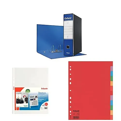 Esselte Oxford G83 registratore commerciale 8cm blu 6pz+kit