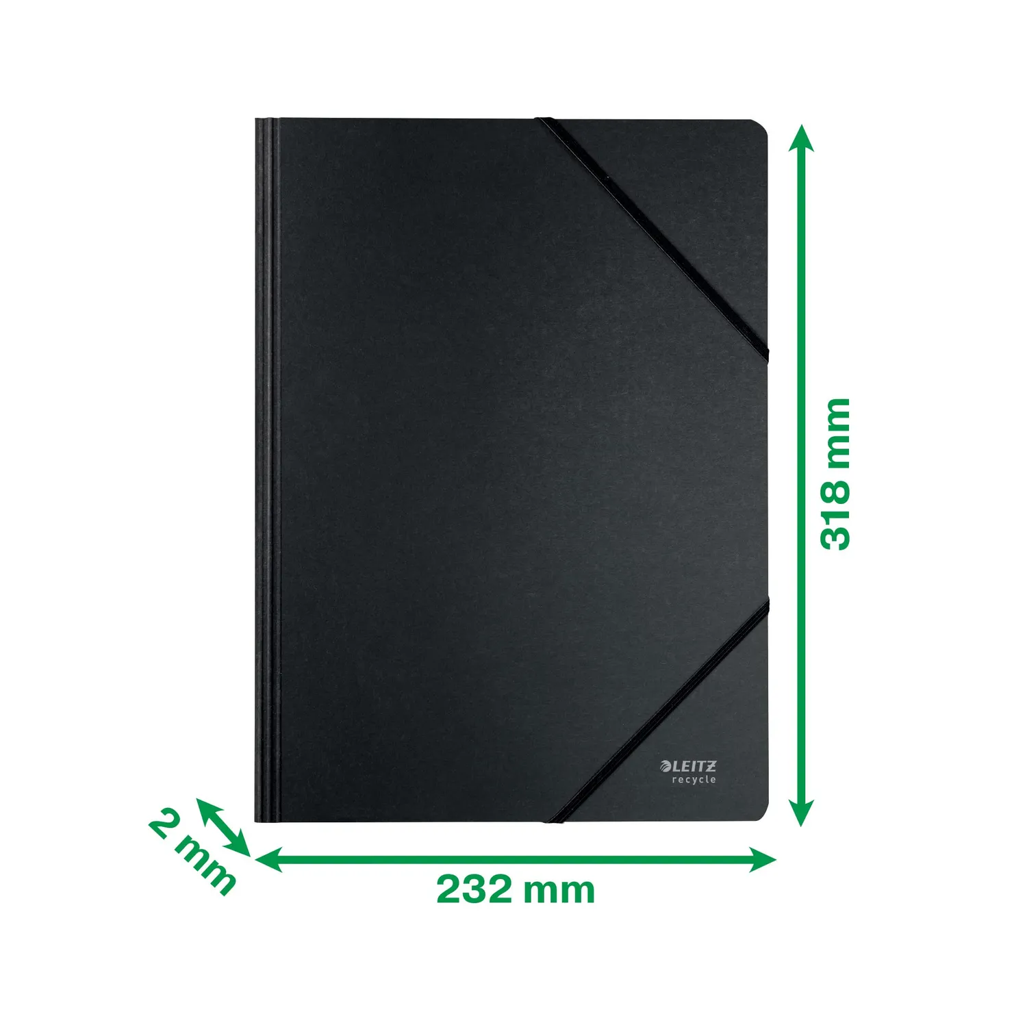 Leitz Recycle 39080095 cartellina elastico nero 250 fogli