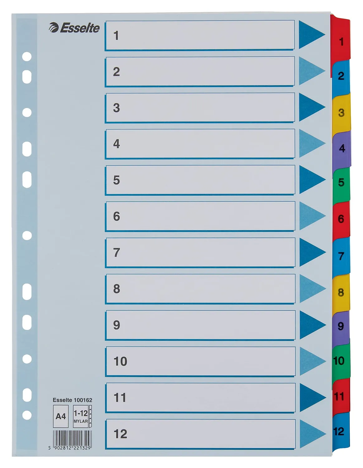 Esselte Mylar 100166 rubrica A-Z A4 multicolore