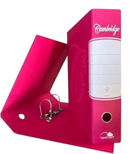 Euro Cart Registratore UNI 285x313 Raccoglitore A4 Magenta Dorso 8cm