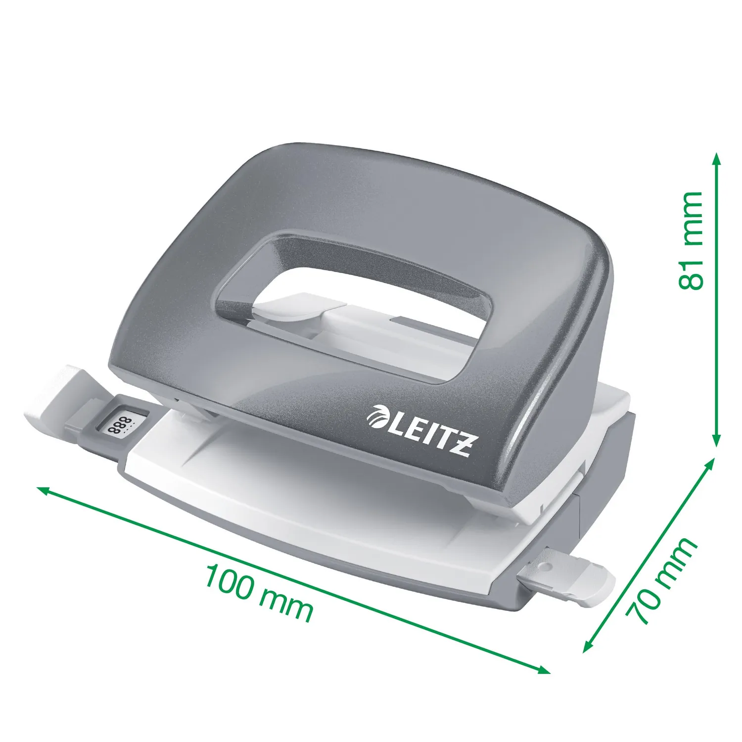 Leitz WOW Mini Set Cucitrice e Perforatore Blu 10 Fogli