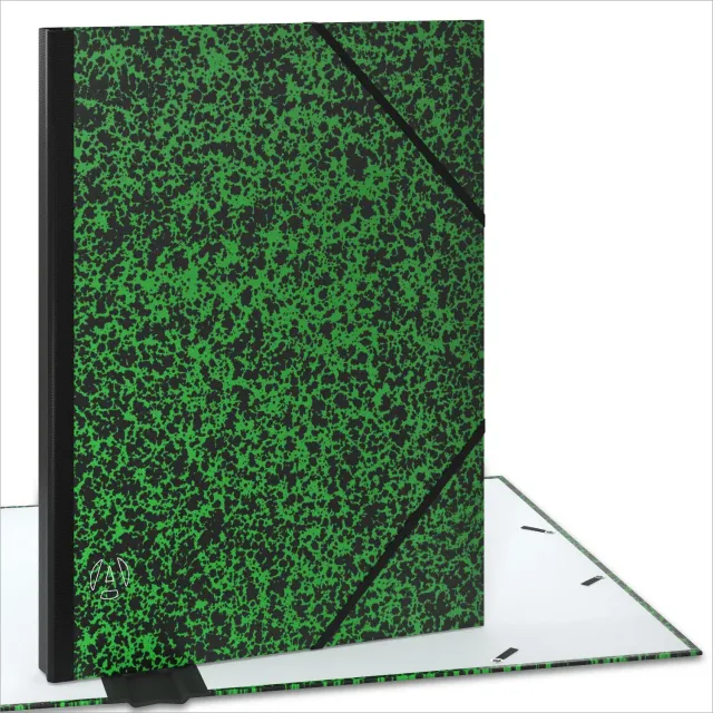 ACROPAQ Cartella Portadisegni A3 32x45 cm Elastici Verde