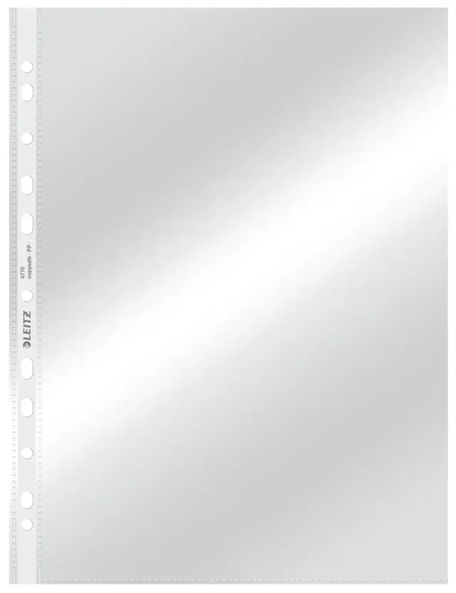 Leitz De Luxe buste perforate A4 trasparenti 75 micron 100 pezzi