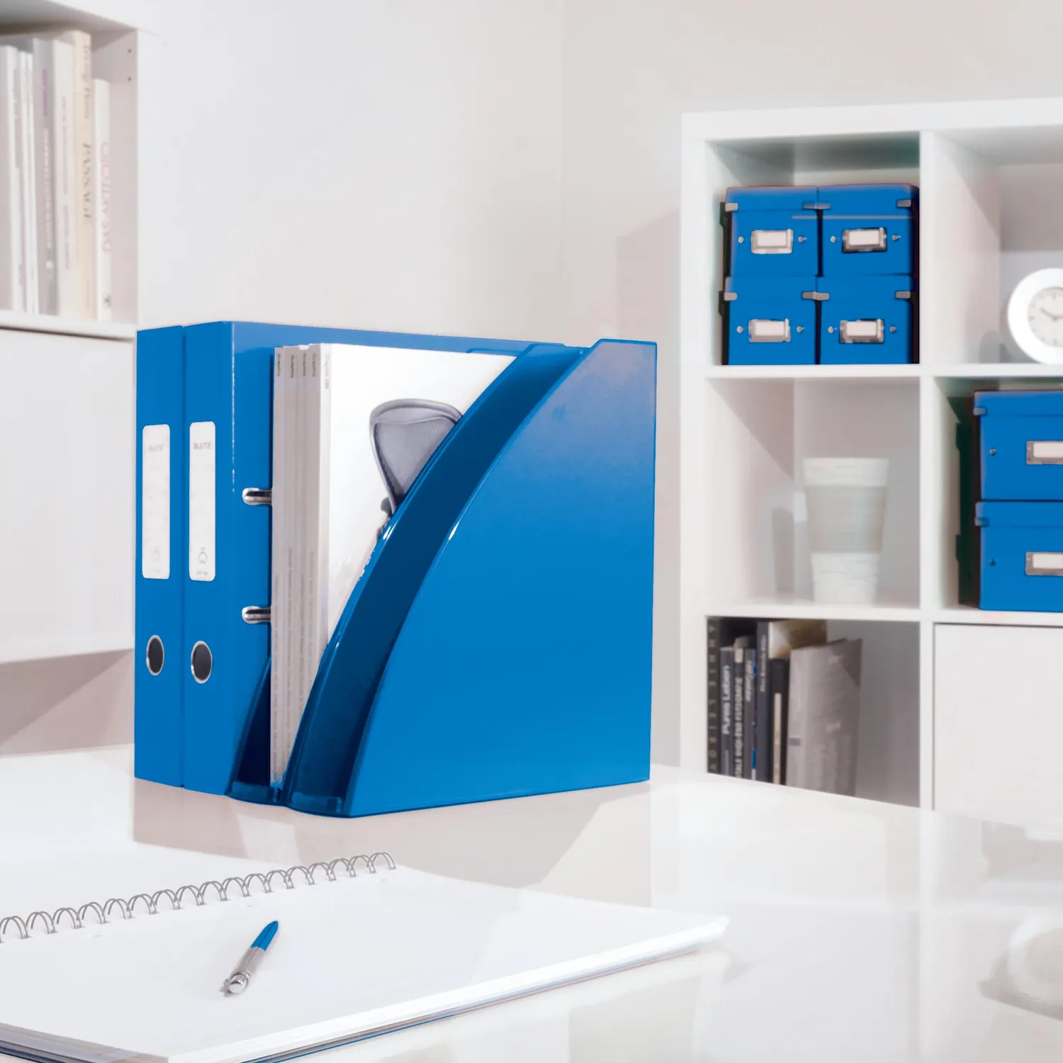 Leitz Ergo WOW Blocco Spirale A4 Righe 80 Fogli Blu PP