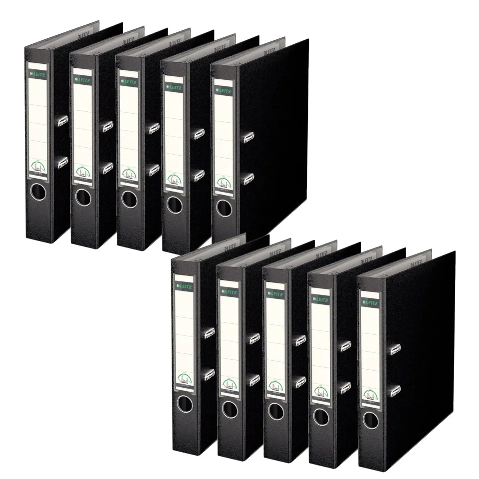 Leitz 10151095 raccoglitore ad anelli nero 50 mm 10 pezzi