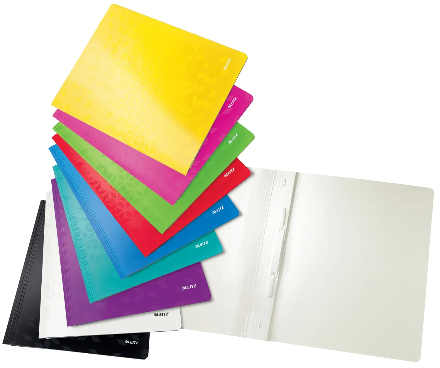 Leitz WOW cartellina A4 nero 10 pezzi con clip