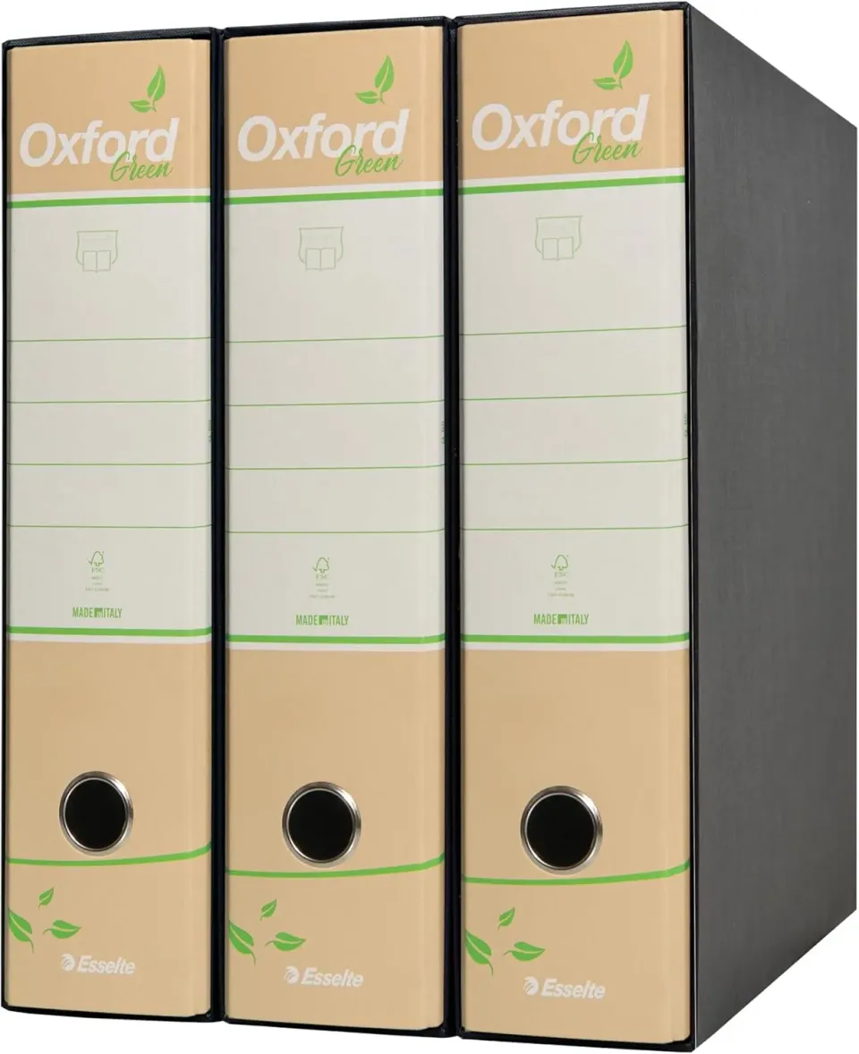 Esselte Oxford Green G85 registratore avana 8 cm 3 pezzi