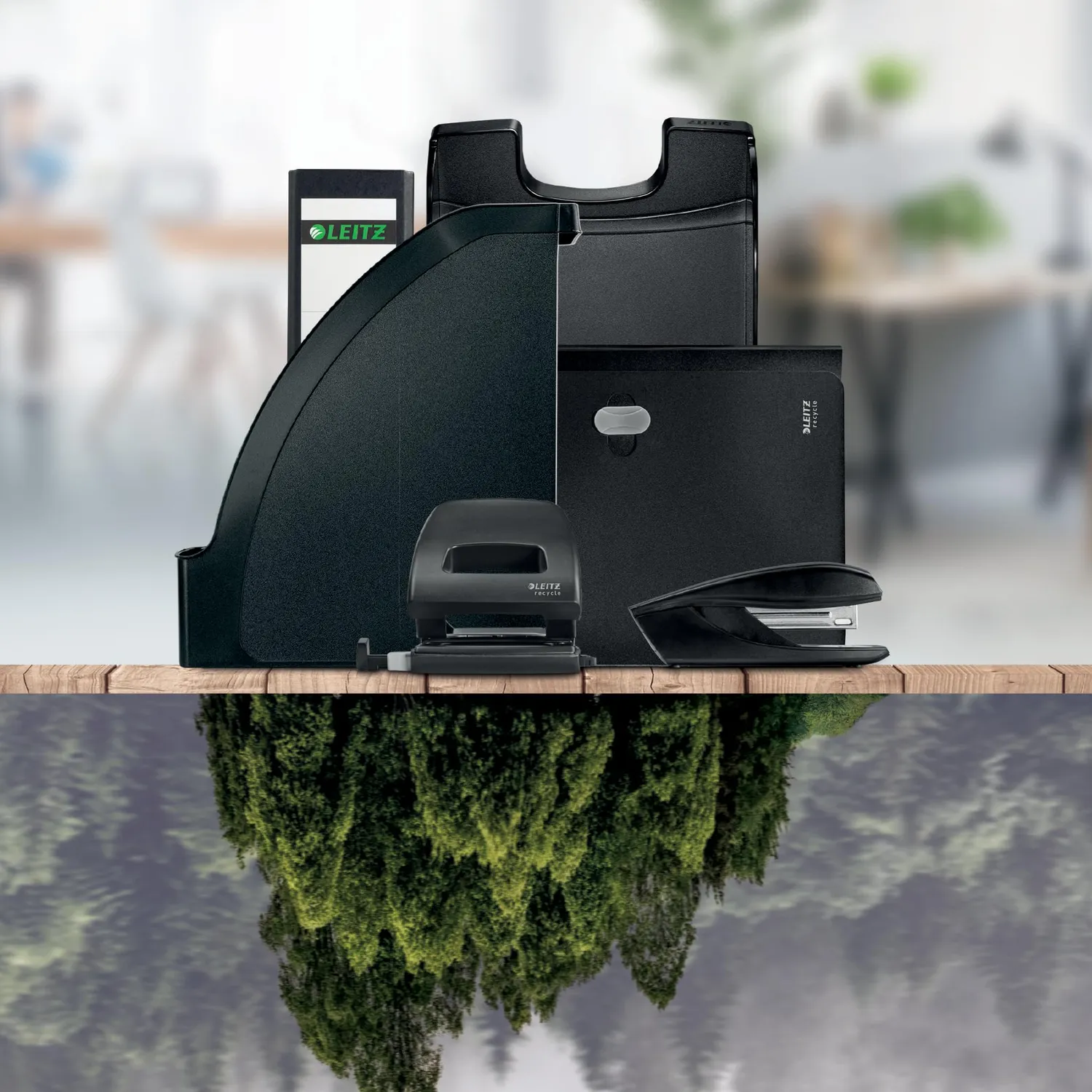 Leitz Recycle 53240095 vaschetta portacorrispondenza A4 nera riciclata