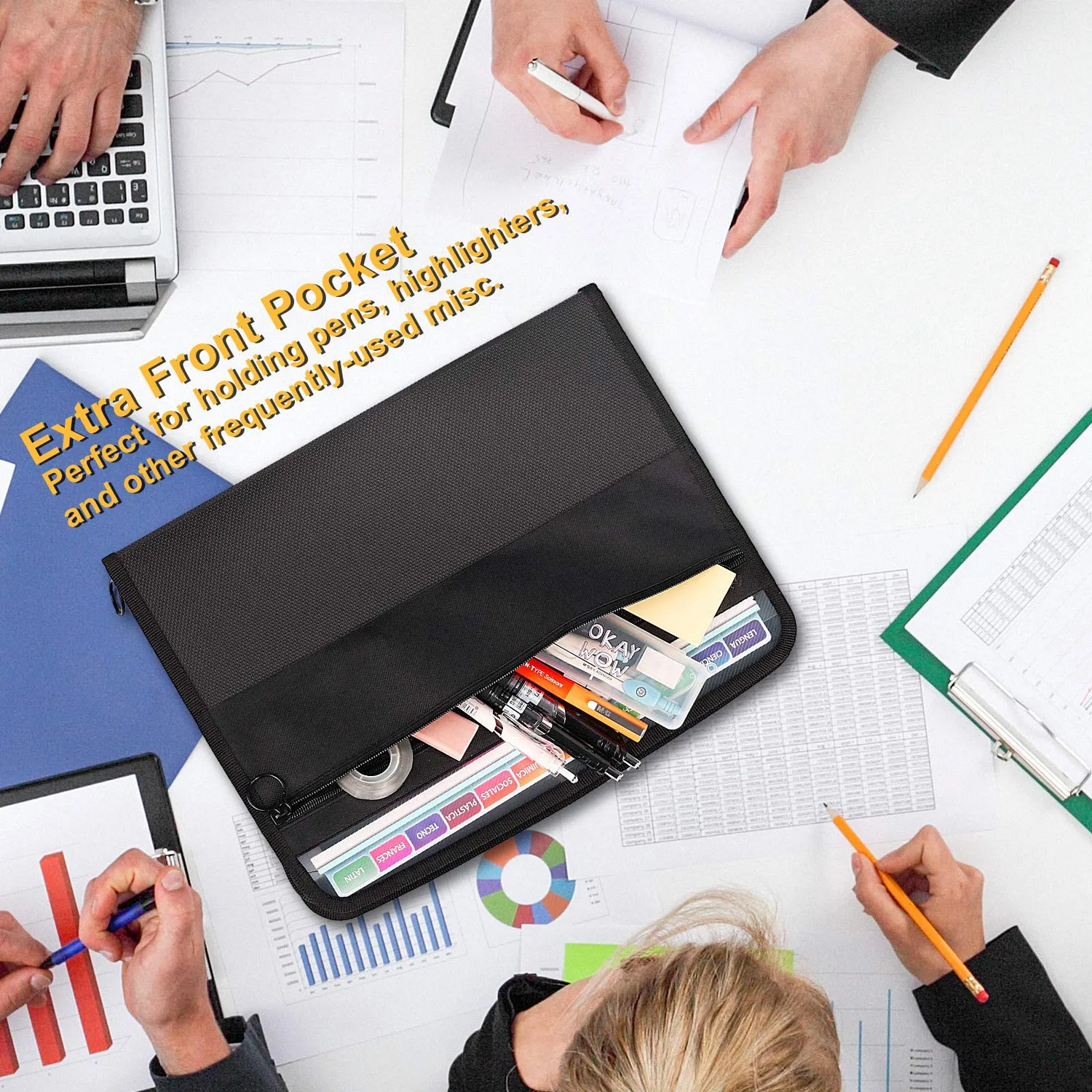 ABClife Cartella Documenti Zip A4 13 Tasche Colorata