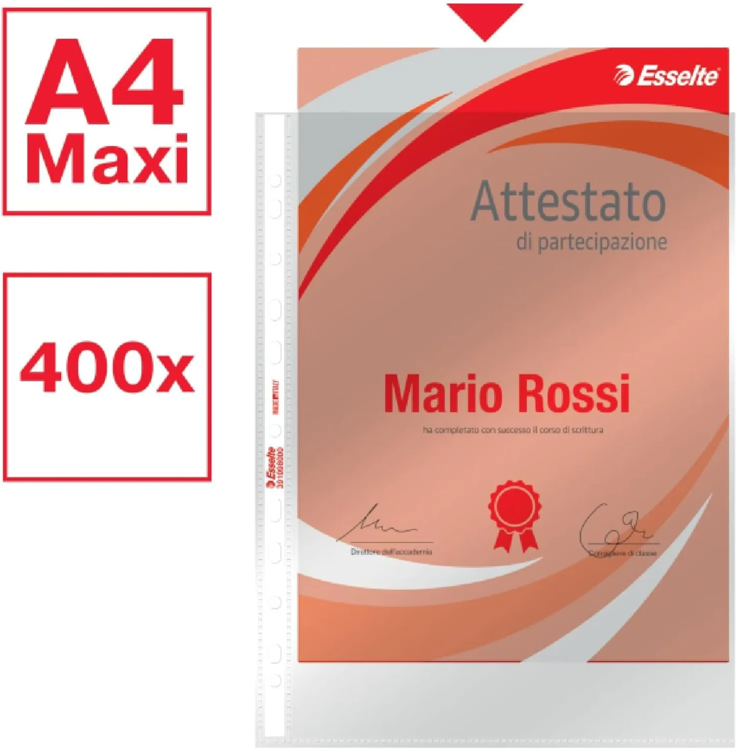 Esselte Oxford Smart buste trasparenti A4 lucide 400 pezzi