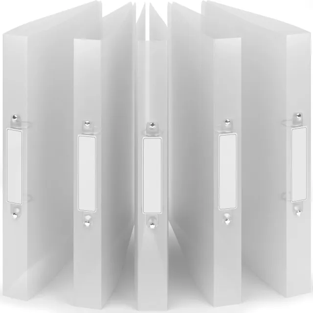 ACROPAQ Raccoglitori 2 Anelli A4 5 Pezzi Bianco 35 mm