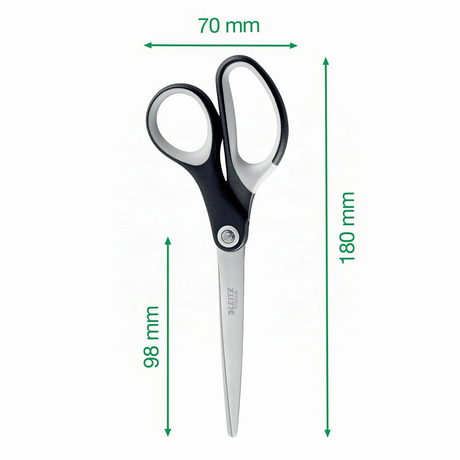 Leitz Ergo WOW 54166095 forbici titanio 180 mm nere