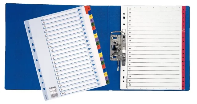 Esselte Mylar 100166 rubrica A-Z A4 multicolore