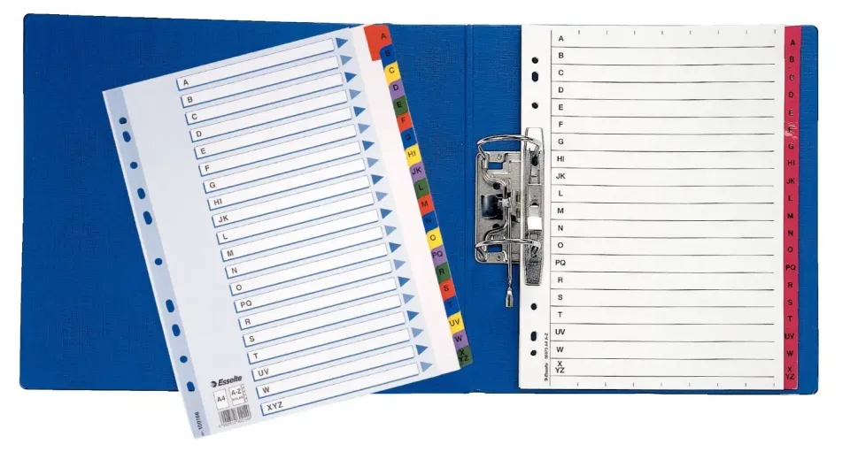 Esselte Mylar 100166 rubrica A-Z A4 multicolore