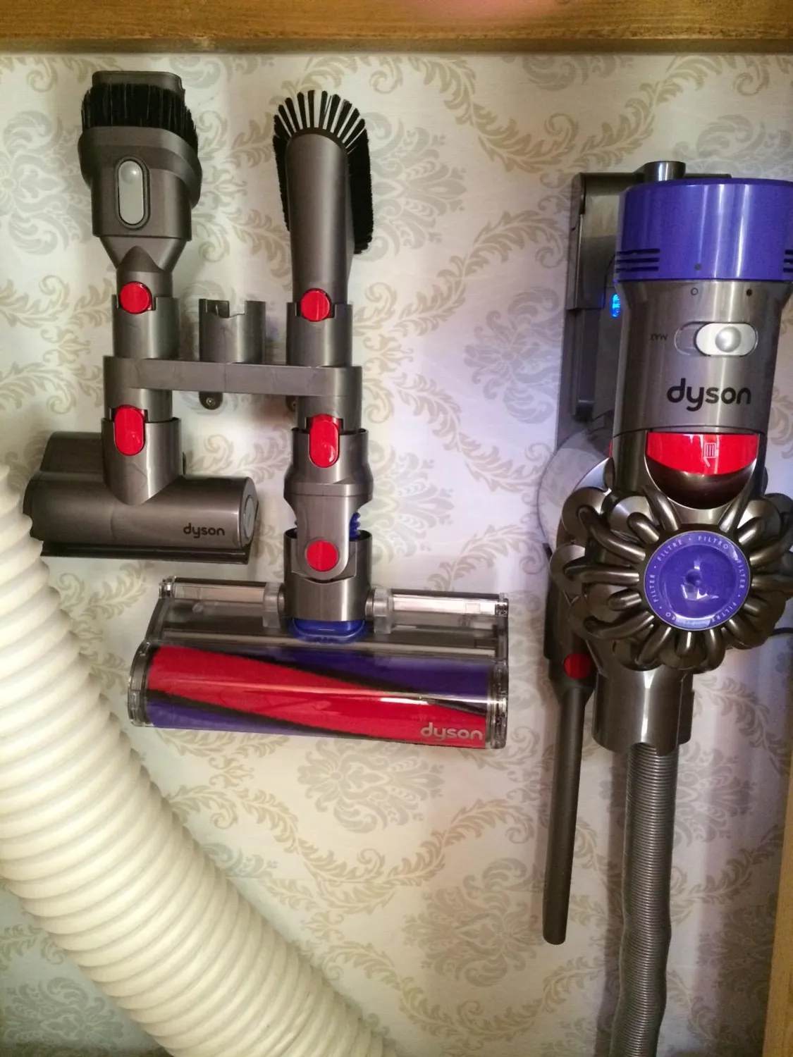 ABClife supporto parete aspirapolvere Dyson V7 V8 V10 grigio accessori
