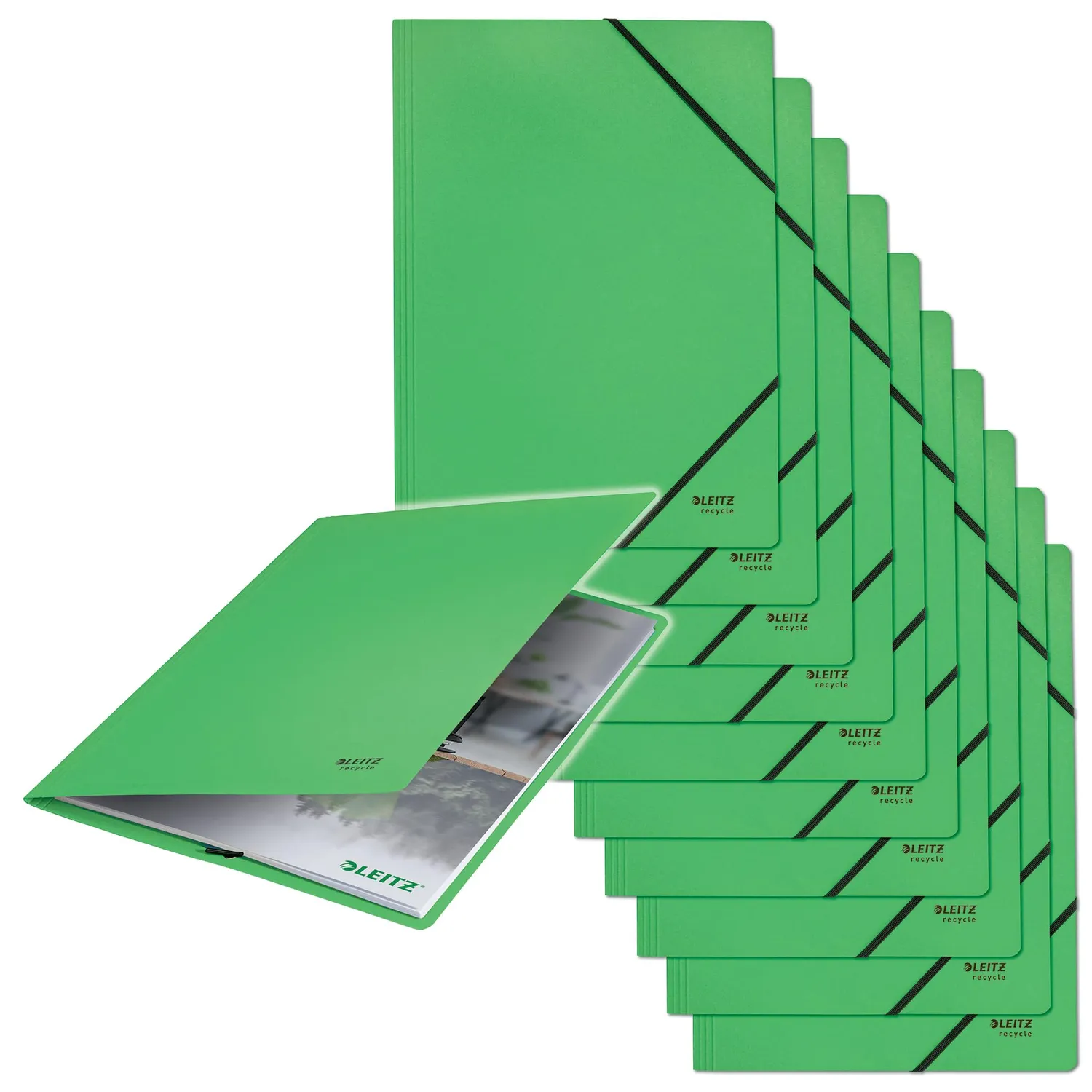 Leitz Recycle 39080095 cartellina elastico nero 250 fogli