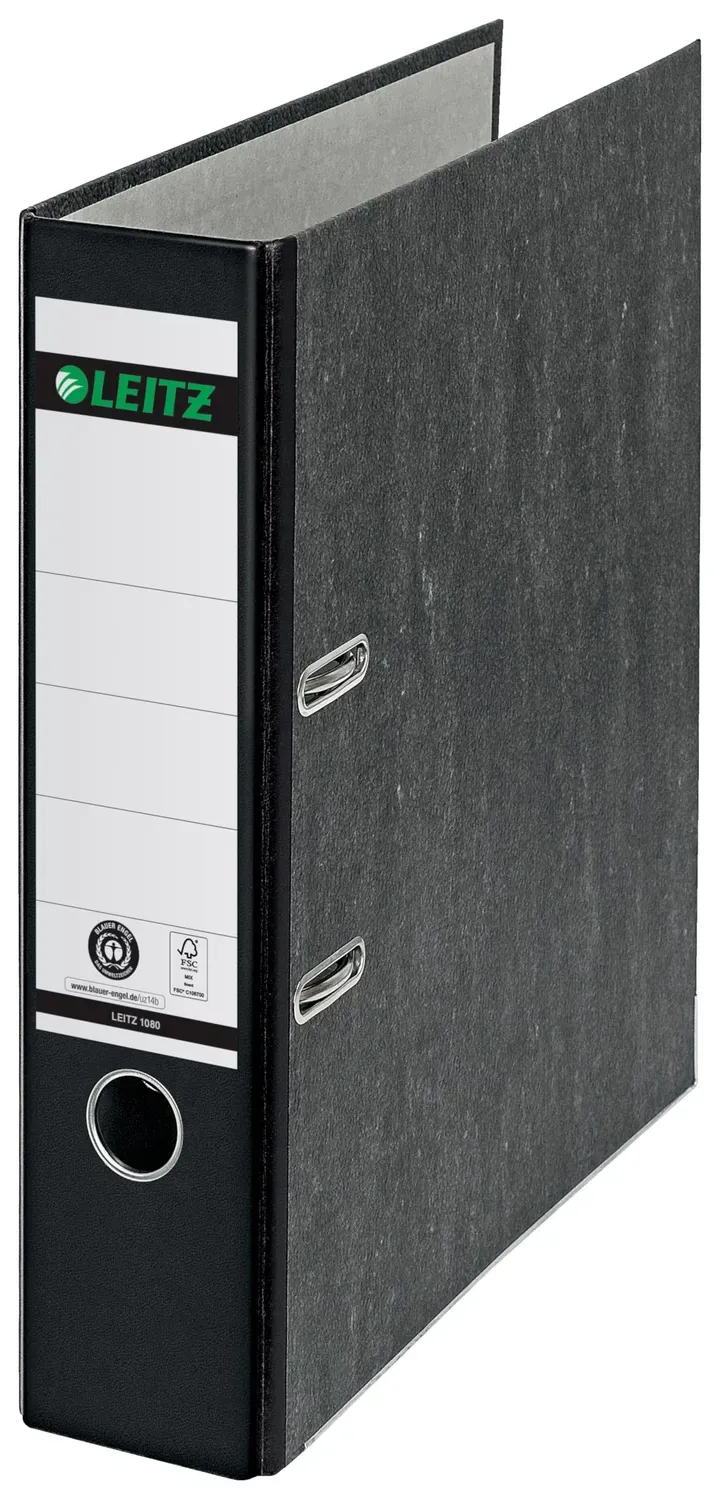 Leitz 180° 10805095 registratore a leva nero A4 8cm